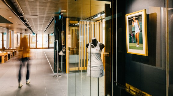 Talbot Family Treasures Wall showcasing Ashleigh Barty's outfit