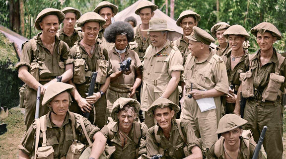 Australian soldiers returning to the front line one month before the Oivi-Gorari Battle, Owers Corner, 1942.