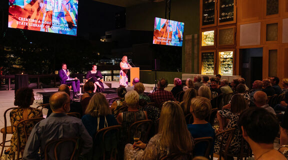 Guests attending an event at State Library of Queensland