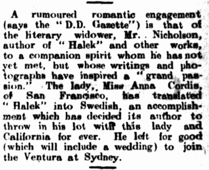 Screenshot of digitised newspaper article