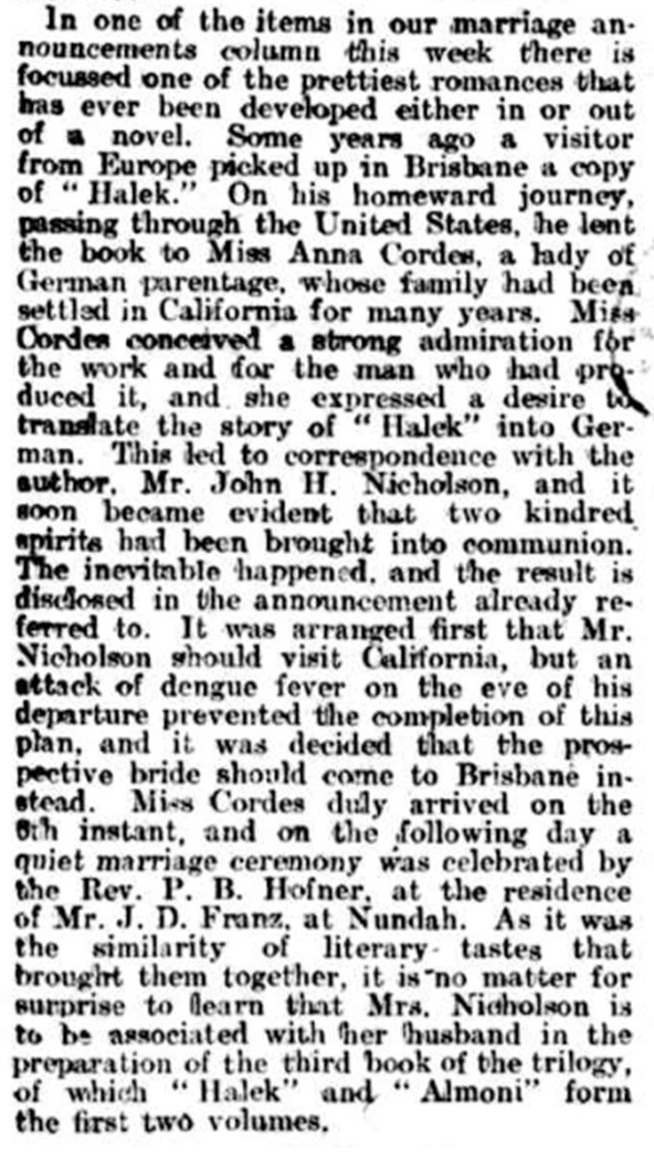 Screen capture of a scanned newspaper article