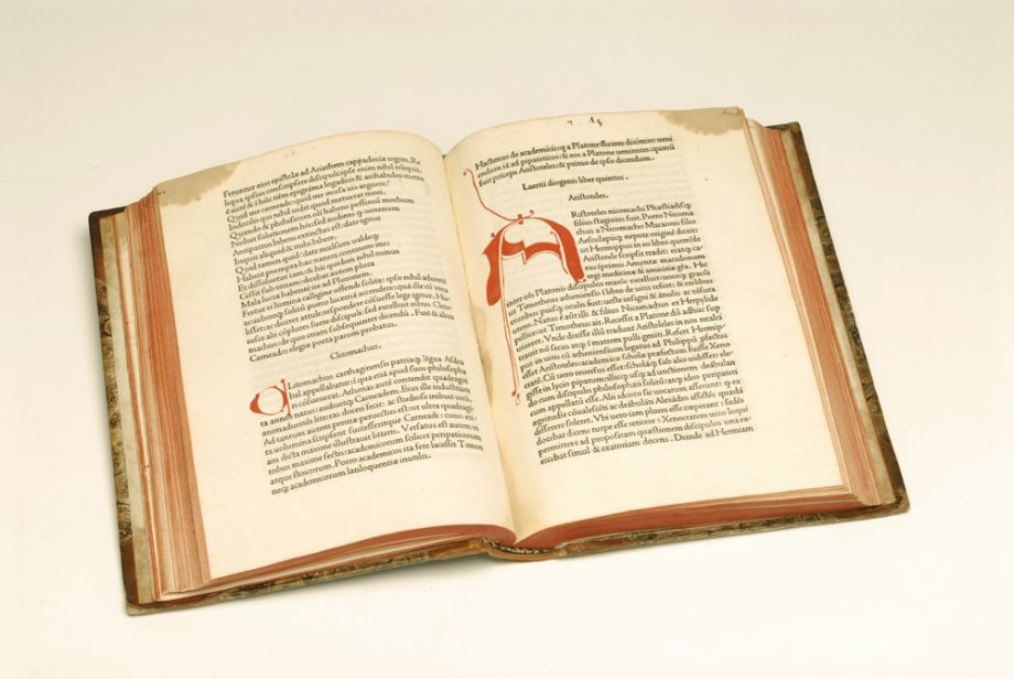 Book by Diogenes Laertius Tacitus Cornelius Traversari Ambrogio  Jenson Nicholas 1475
