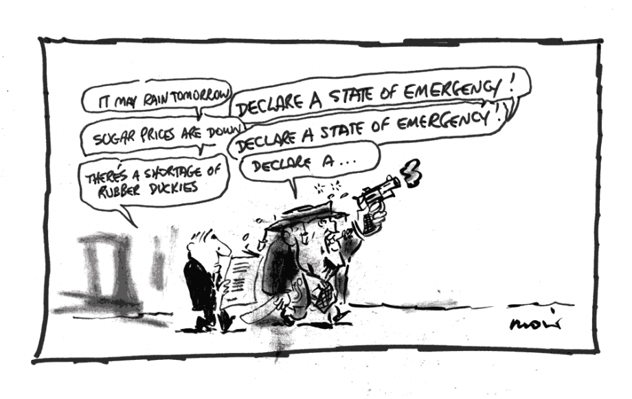 Alan Moir Declare a State of Emergency cartoon