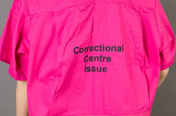 Proposed pink bikie male prison uniforms, ca2014 State Government of Queensland John Oxley Library, SLQ Image no. 30024-0001-0001