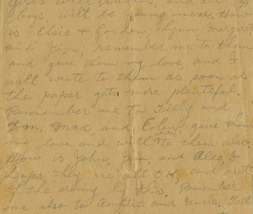 Letter written by World War II soldier William Shaw Thompson to his parents waiting to be recovered from a Japanese prisoner of war camp in Thailand