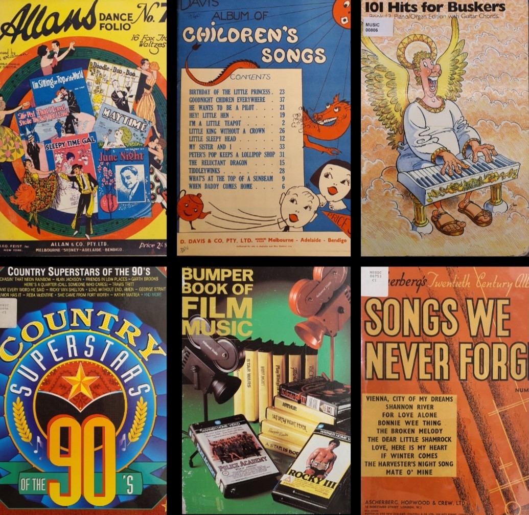 Selection of popular song books at State Library