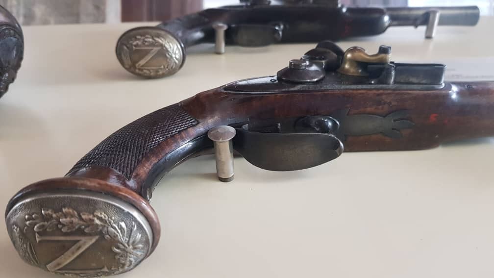 Napoleon's 2 pistols found in Museo Napoleonic, Havana, Cuba.