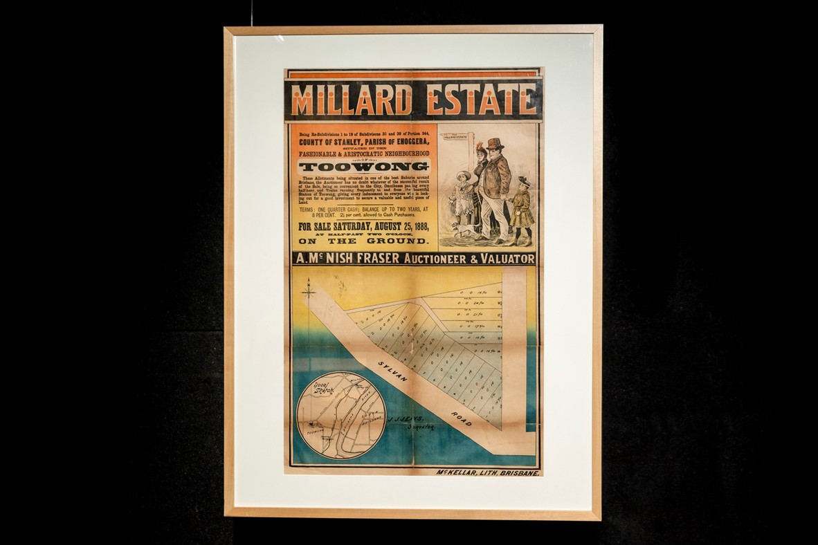 Poster promoting land for sale