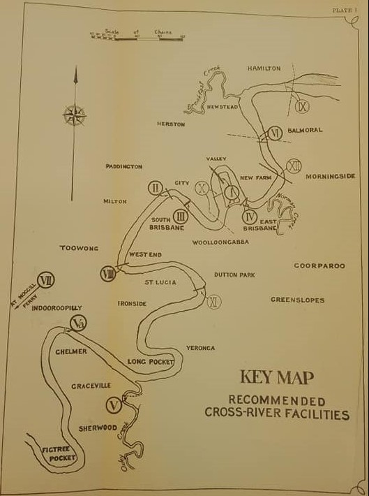 Recommended cross-river facilities map, 1926