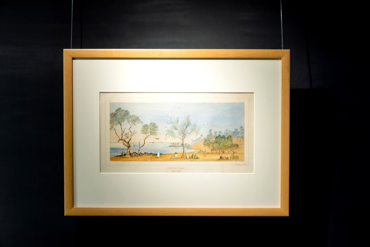The painting depicts the small seaside resort of Sandgate