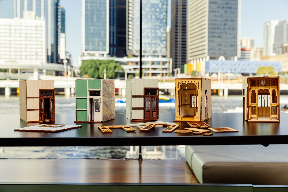 Qld miniature architecture book nooks