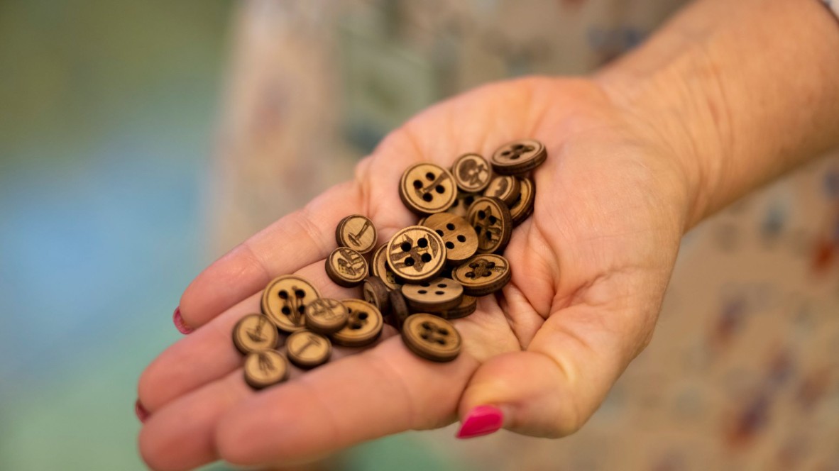 laser cut buttons