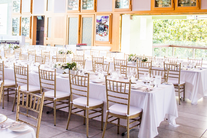 Wedding set up in the Queensland Terrace at the State Library of Queensland.