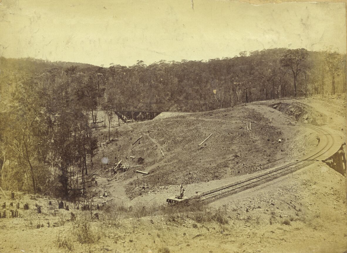 29440-0001-0050 Cleared land and construction of the Cairns railway in 1888