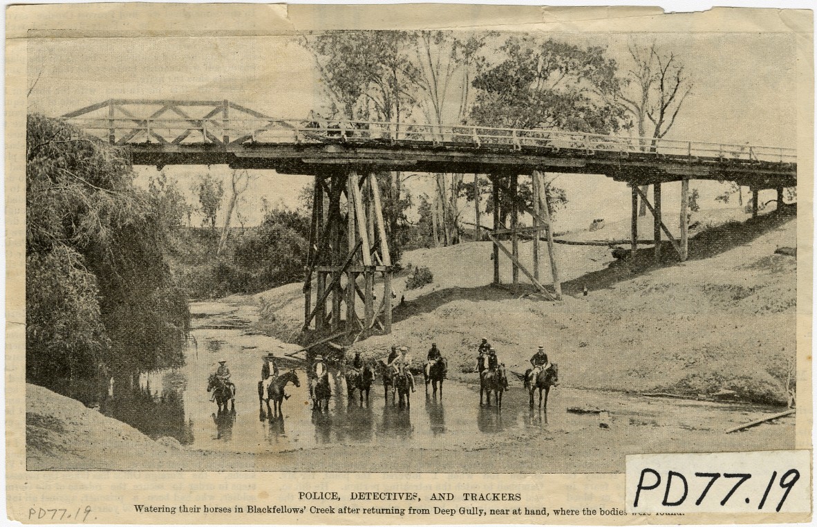 Police Detectives and trackers in Blackfellow Creek 1899