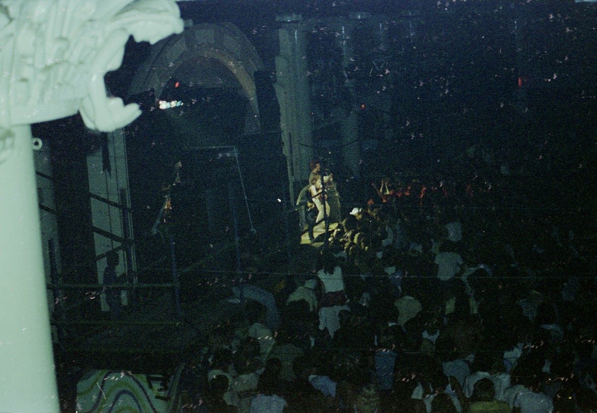 Jimmy Barnes and Ian Moss performing at a Cold Chisel concert at Cloudland in Brisbane on 19 July 1980.