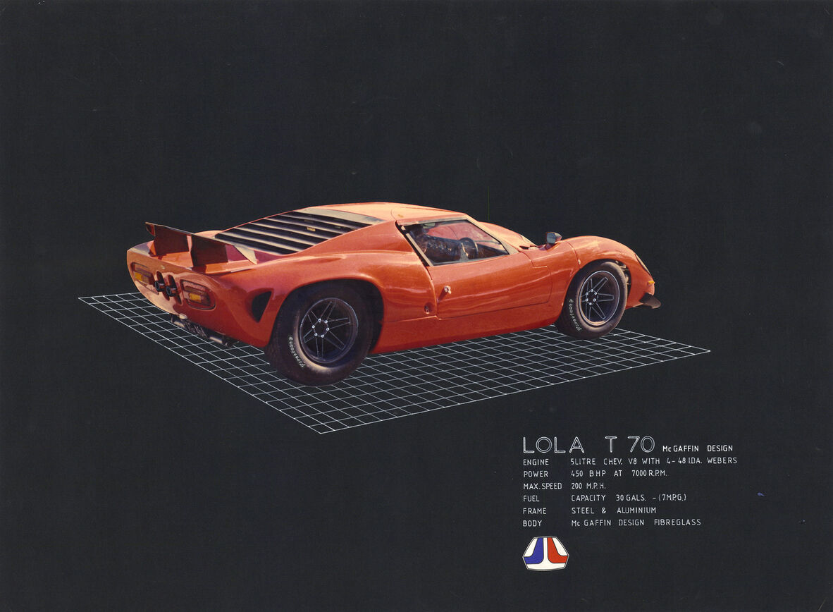 Artist's rendering showing a convert Lola T70