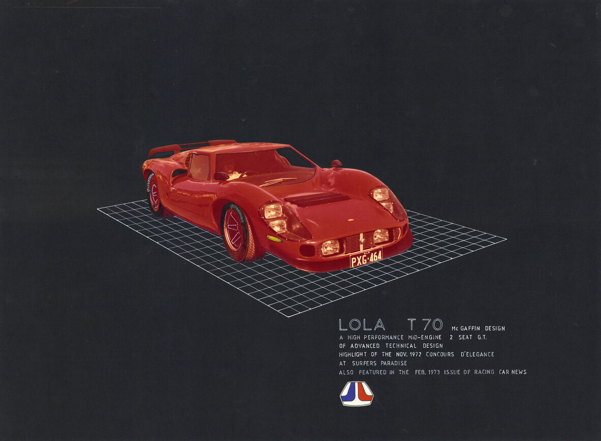 Artist's rendering showing a converted Lola T70