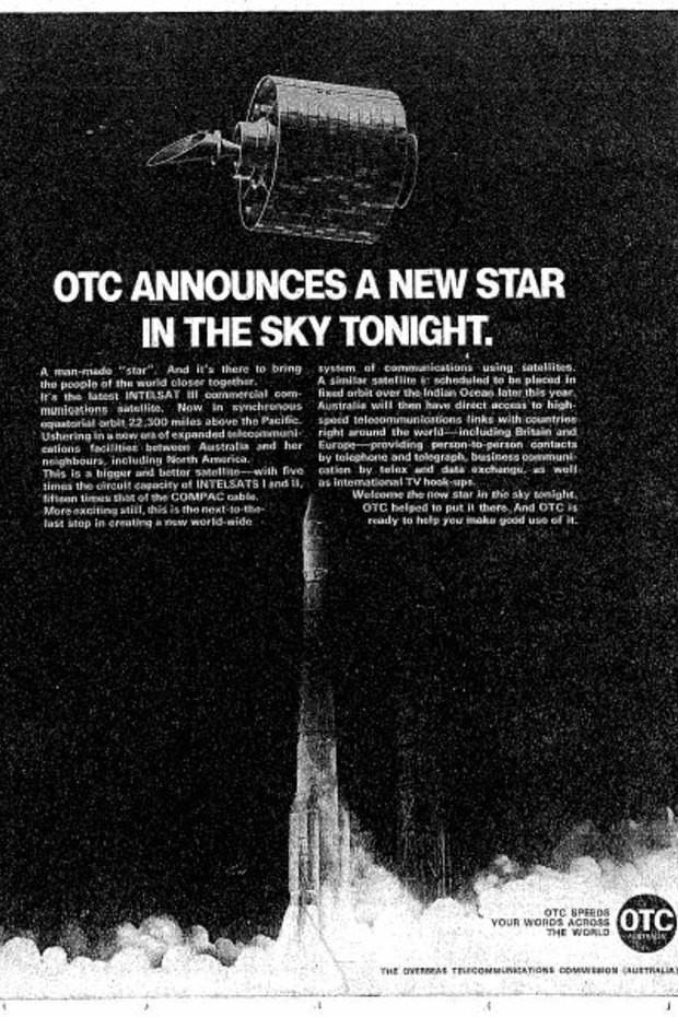 Overseas Telecommunications Commission ad in the Sydney Morning Herald, February 18, 1969.