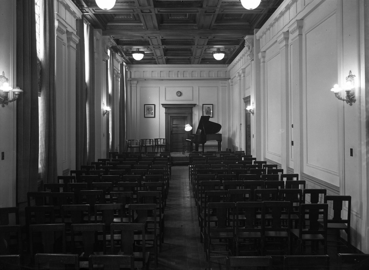 Lord Mayor's Reception Room Set Up For a Concert - City Hall, 1947.