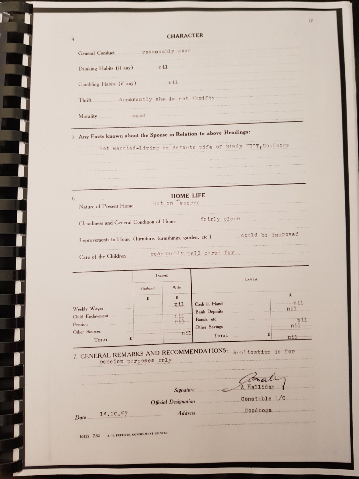 The process and judgement my Great Grandmother underwent in the application process to obtain a Certificate of Exemption.