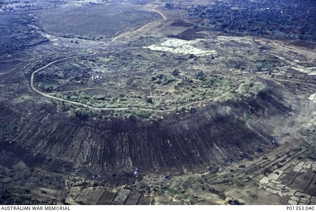 The Horseshoe, an extinct volcano used as an Australian Fire Base
