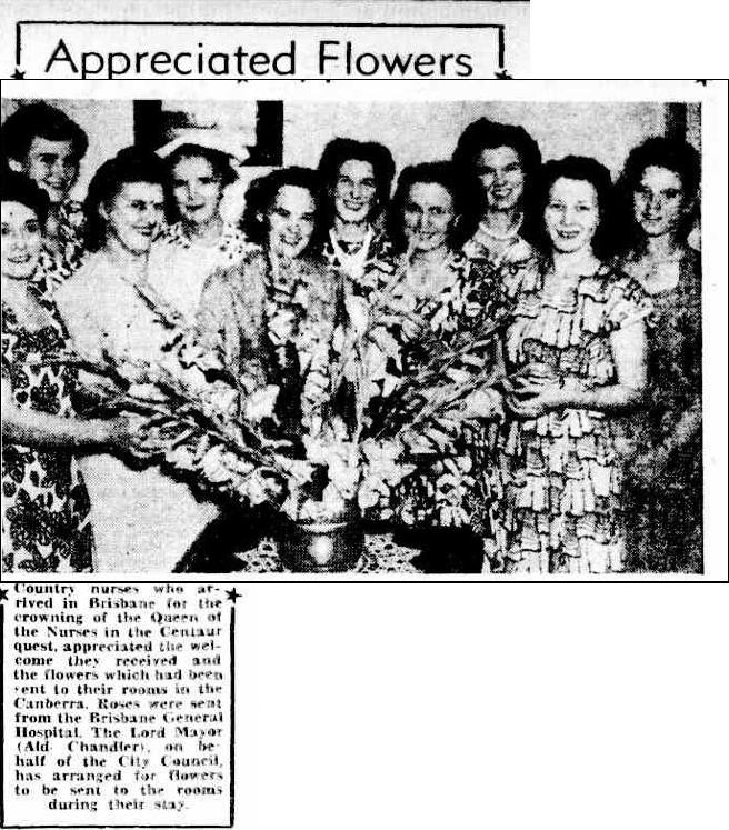 • Appreciated Flowers (1948, December 16). Brisbane Telegraph (Qld. : 1948 - 1954), p. 7