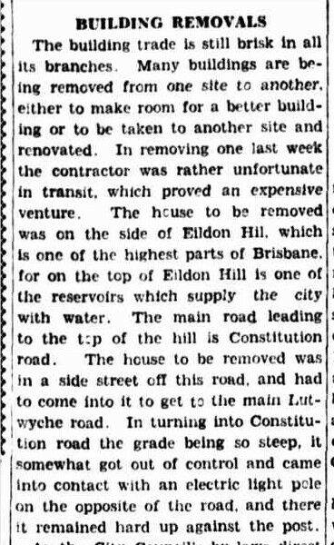article from Balonne Beacon about an accident that occurred during a house removal
