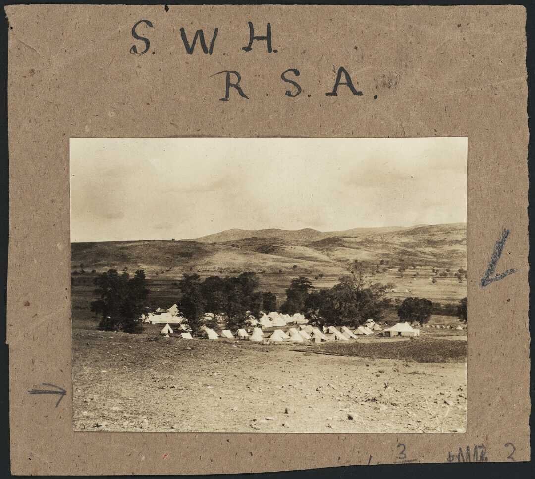 Field hospital of the 7th Medical Unit of the Scottish Women's Hospitals for Foreign Service, Macedonia, Serbia, during World War I.