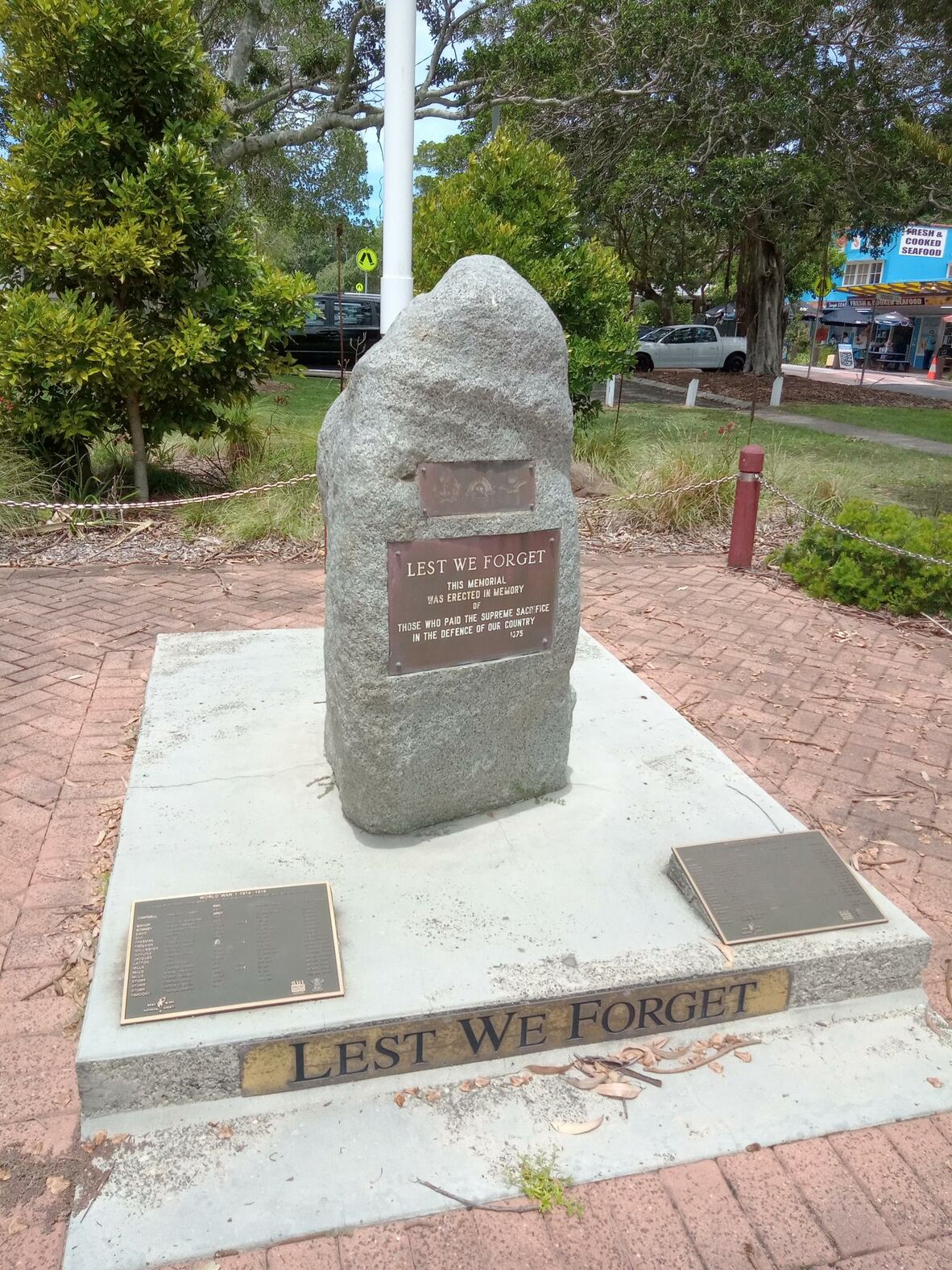 The Bongaree War Memorial on Bribie Island.
