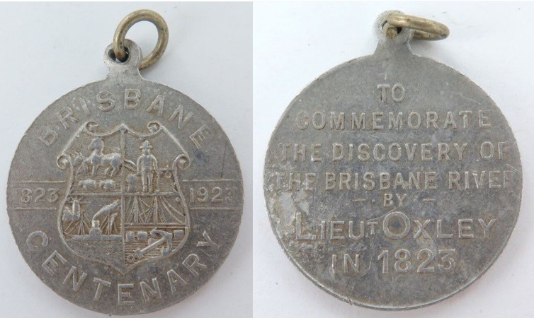 Brisbane Centenary medal both sides