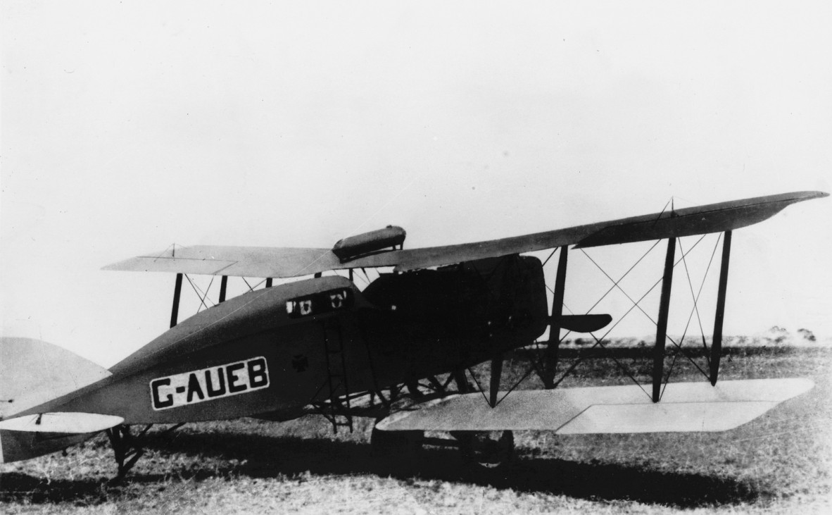  G-AUEB, Bristol Freighter aeroplane, which was used as an ambulance, ca. 1924
