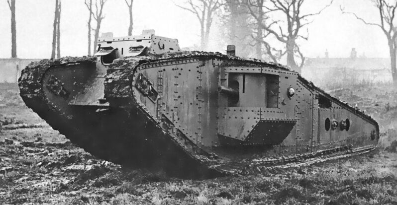 British Mark IV tanks were used in the Battle of Cambrai.