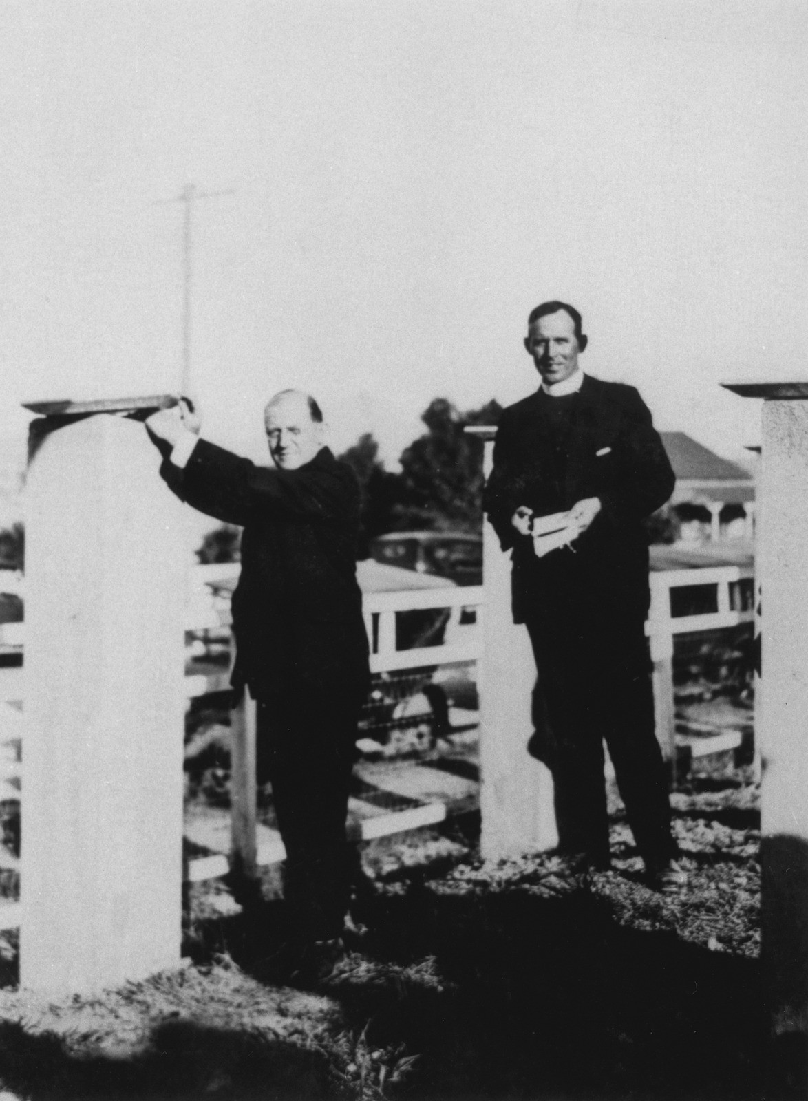 Stump capping of St John’s Church, Thompson Estate, Brisbane, ca. 1928