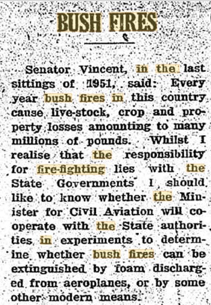 Article on bush fires published in The Charleville Times, 3 January 1952, p.10