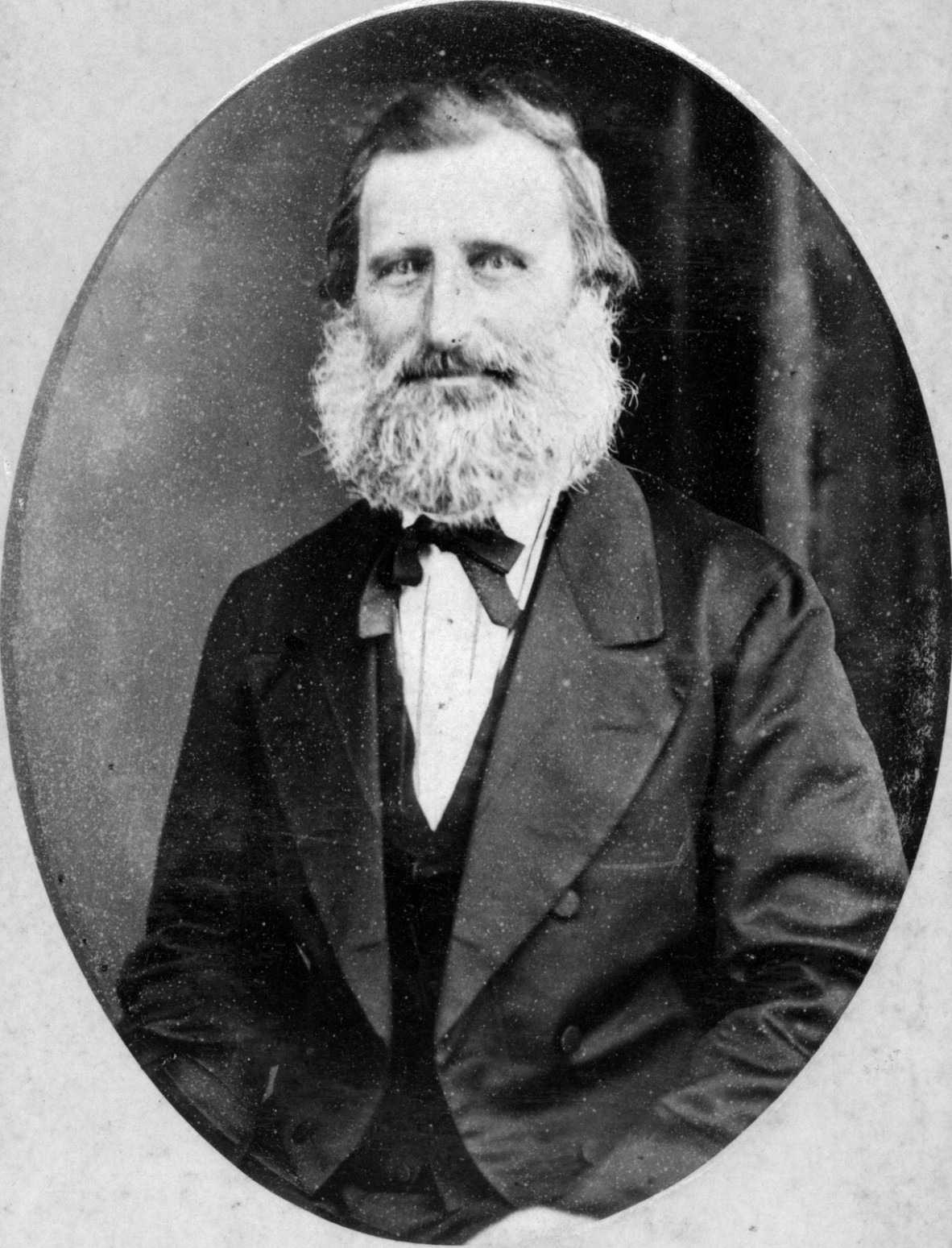 Black and white portrait of William Pettigrew, Brisbane, ca. 1875