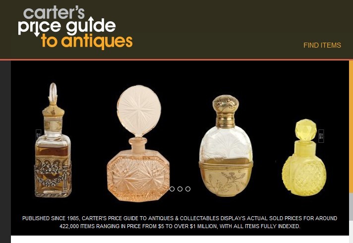 Image from Carters Price Guide to Antiques database home page