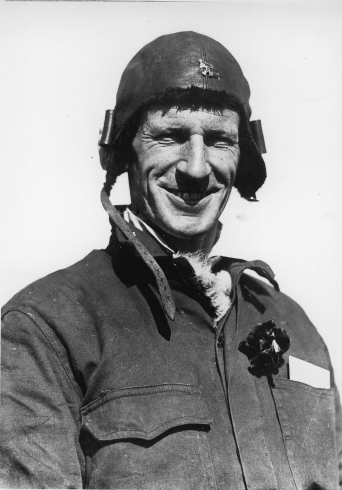 Sir Charles Kingsford Smith in flying gear Eagle Farm Brisbane 1928
