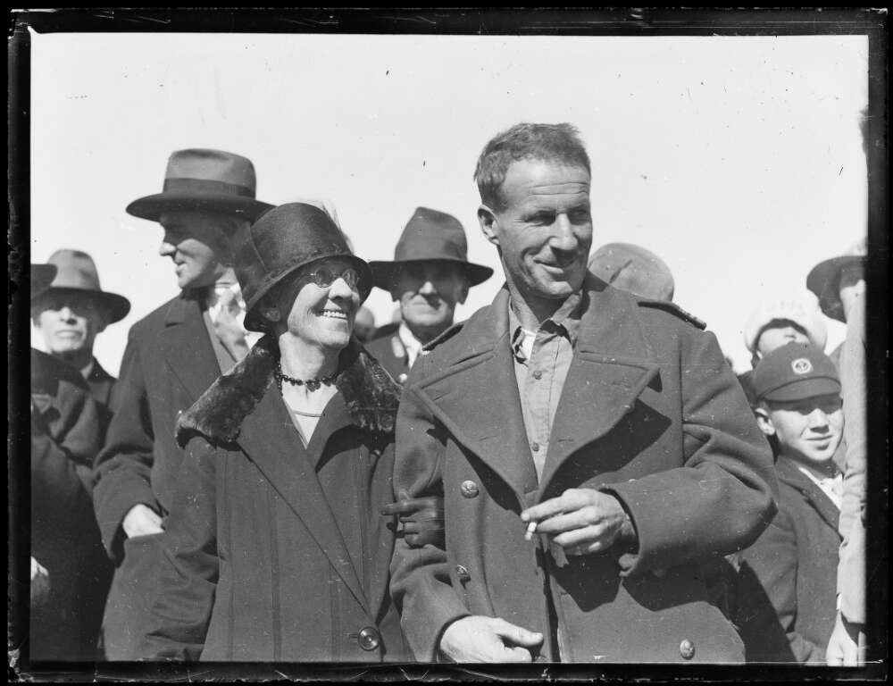 Sir Charles Kingsford Smith with his mother, ca. 1928