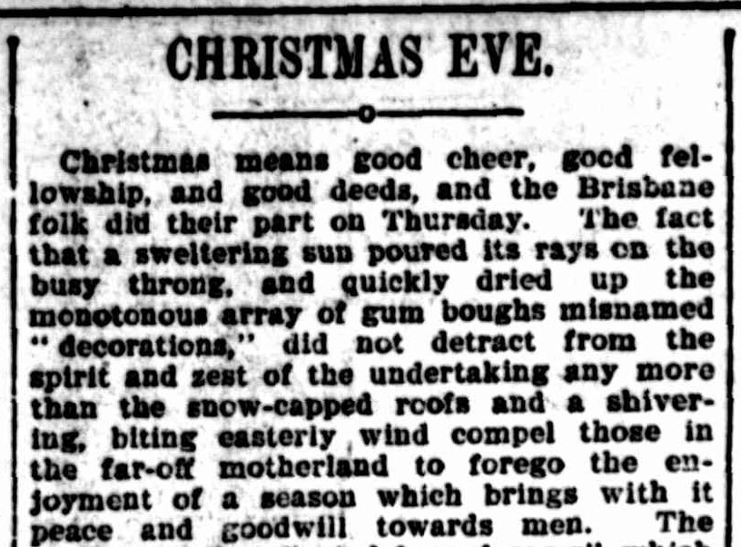 Christmas Eve The Brisbane Courier 26 December 1896 p4
