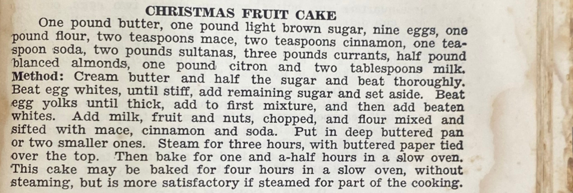 Christmas Fruit Cake recipe