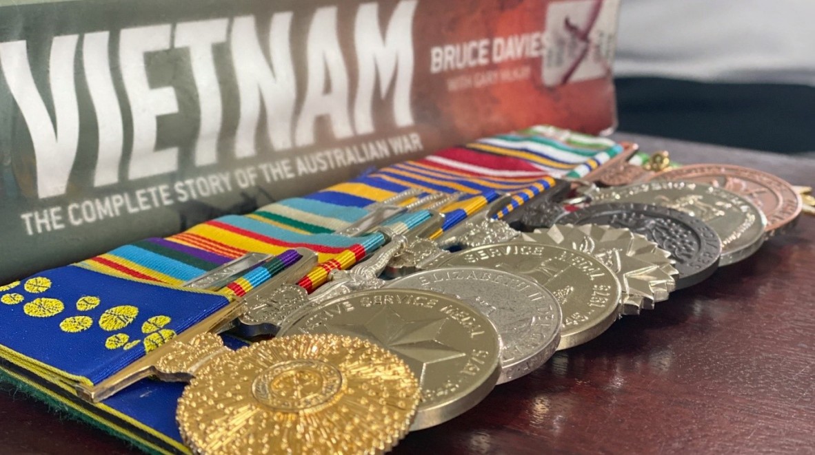 Clarrie's medals.