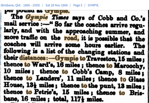 Gympie. The Queenslander (Brisbane, Qld. : 1866 - 1939) 28 November 1868, p. 5.