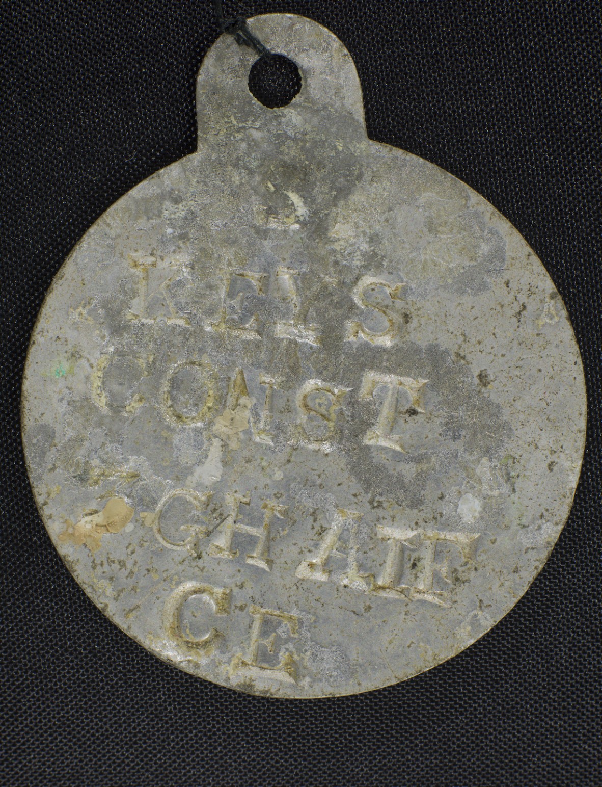 A 1907 Identity Disc which reads 'KEYS CONST 3 GH AIF CE.'