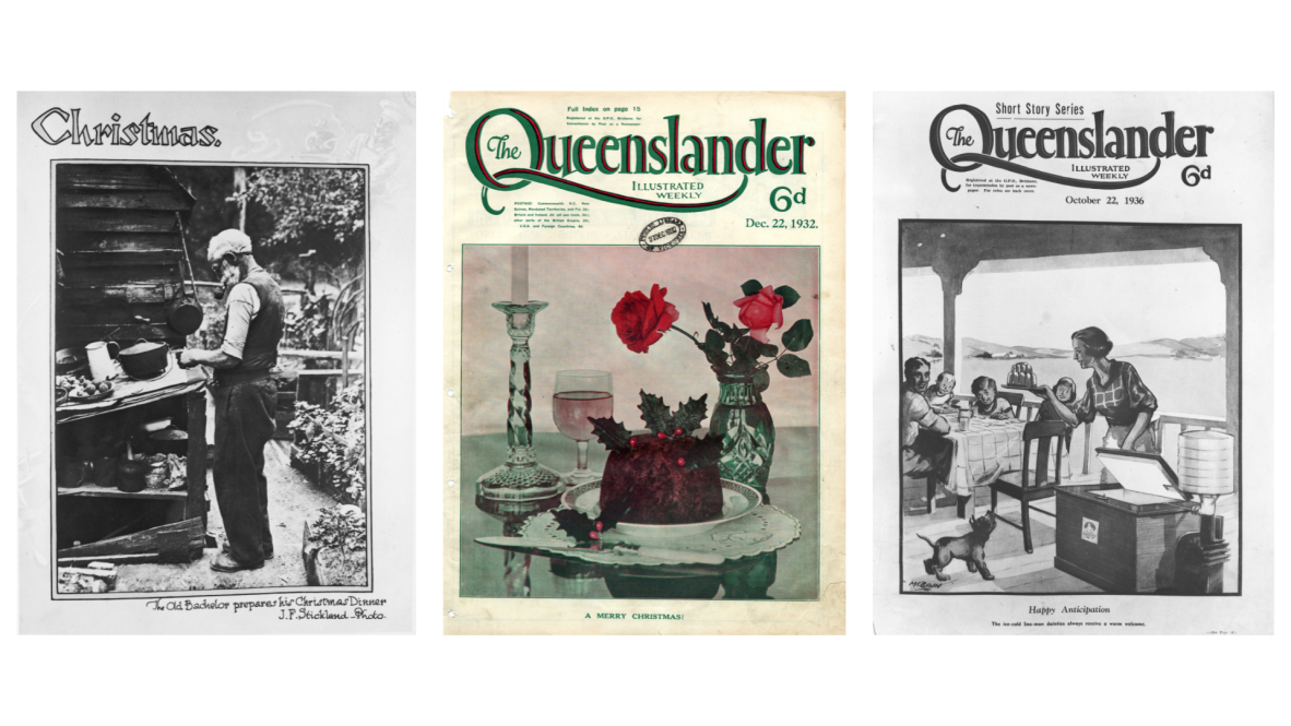 Three separate images from The Queenslander magazine.