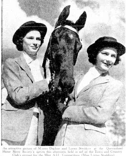 Daphne Studders and her sister Lorna were prominent equestriennes. 