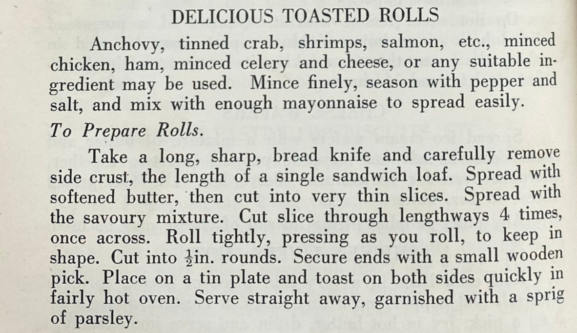 Delicious Toasted Rolls Recipe from The Schauer Australian cookery book