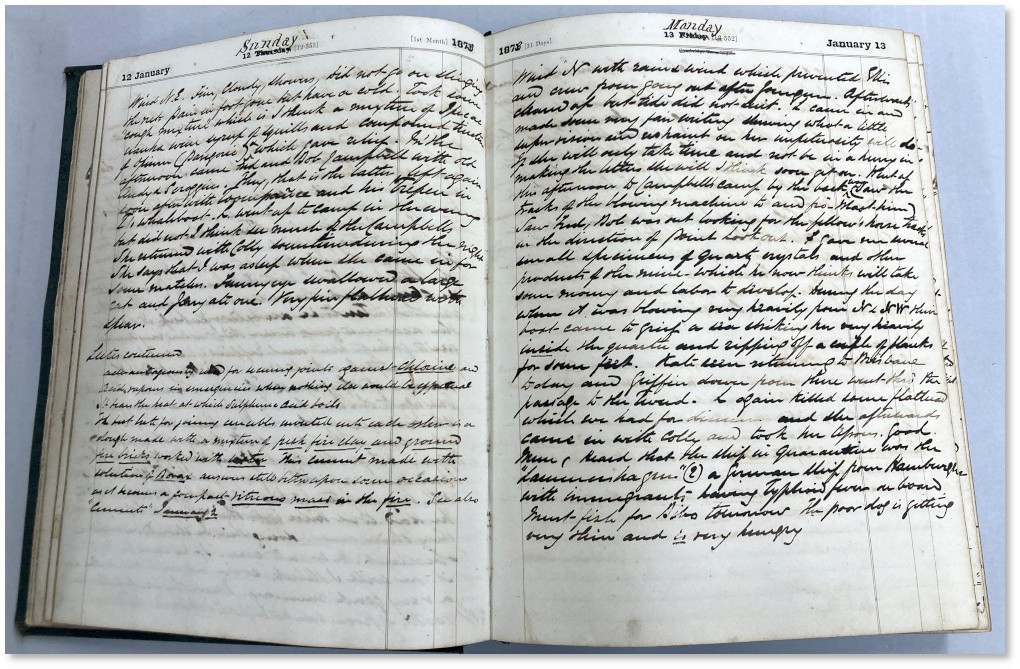 Diary Gustavus Birch State Library of Queensland