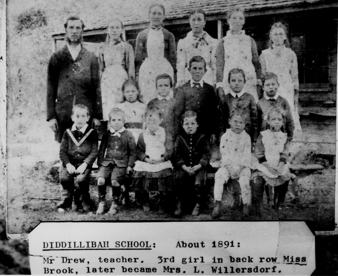 Image of school students at Diddillibah Provisional School, ca.1891.