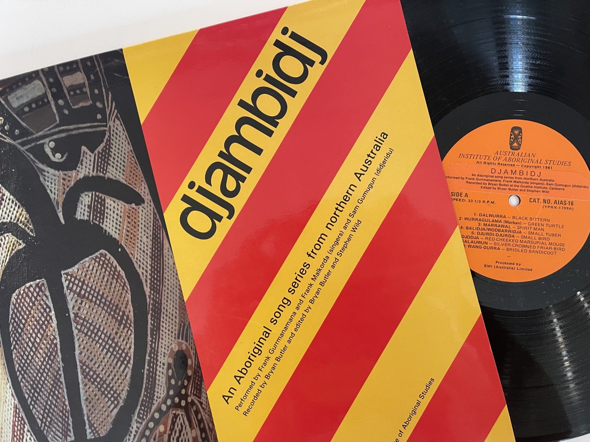 Djambidj an Aboriginal song series from Northern Australia / performed by Frank Gurrmanamana, Frank Malkorda, Sam Gumugun ; recorded by Bryan Butler ; edited by Bryan Butler and Stephen Wild.